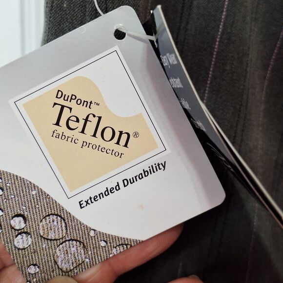 Focus 2000 Womens 12T Pants Gray Stripe Stain Resistant‎ Teflon Coated Stretch - Picture 8 of 14